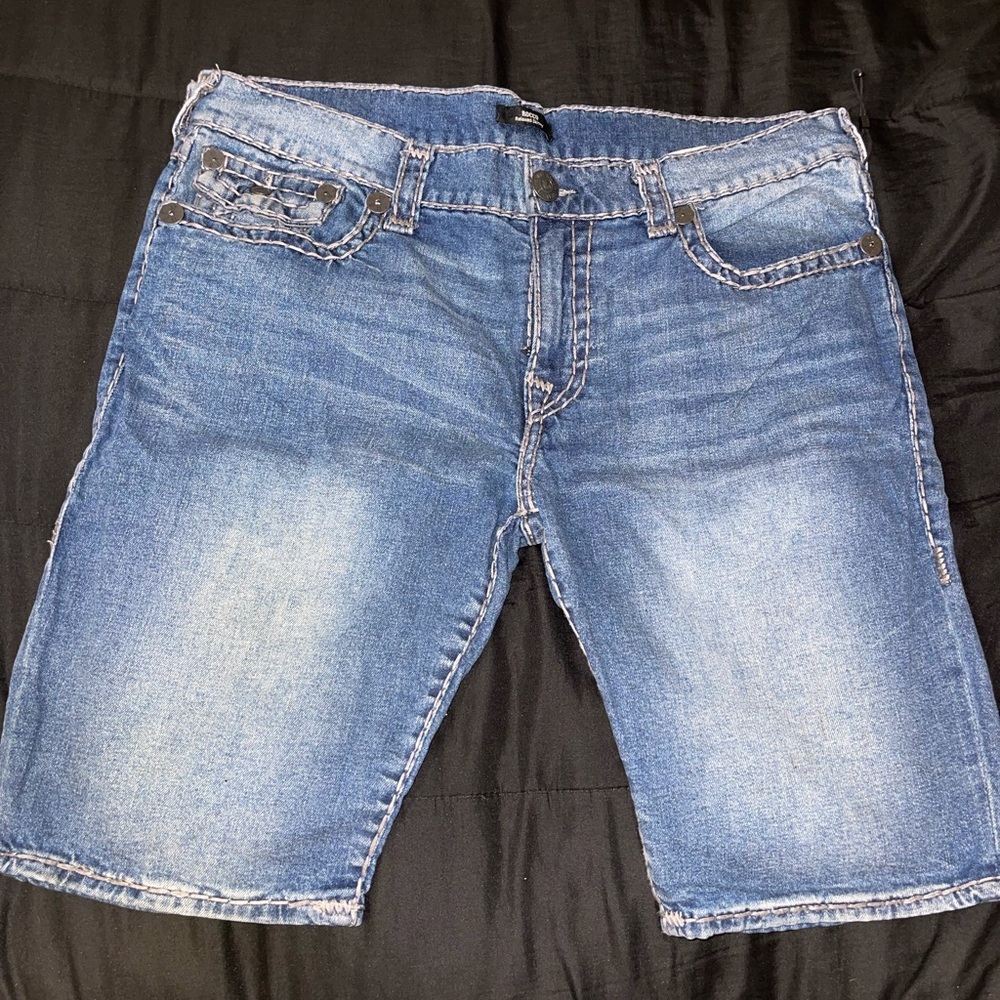 True Religion Blue Jean Shorts Size 38 (Brand New Without Tags)